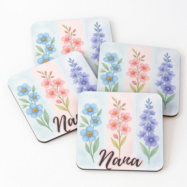 Item preview, Nana's Garden Design: Three Flower Watercolor Panels designed and sold by PriyaMagic.
