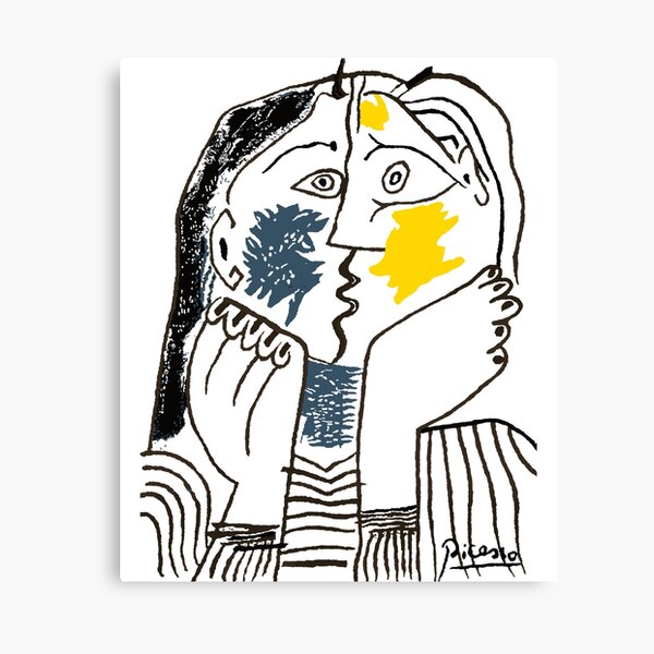 Pablo Picasso The Kiss 1979 Artwork Reproduction For T Shirt, Framed Prints Canvas Print