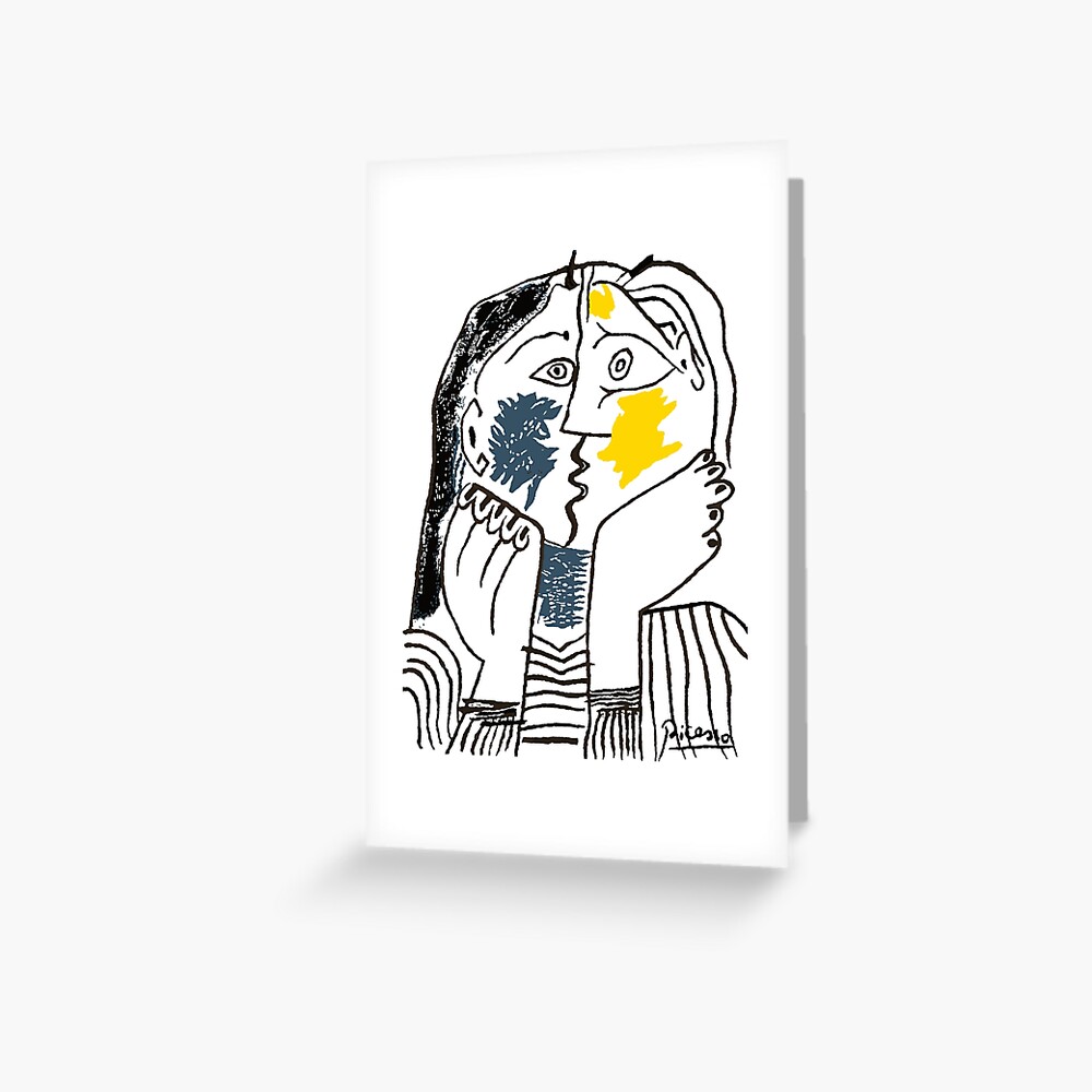 Pablo Picasso The Kiss 1979 Artwork Reproduction For T Shirt, Framed Prints Greeting Card