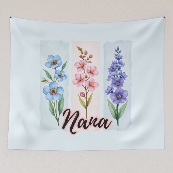 Item preview, Nana's Watercolor Design: Three Flower Panels designed and sold by PriyaMagic.