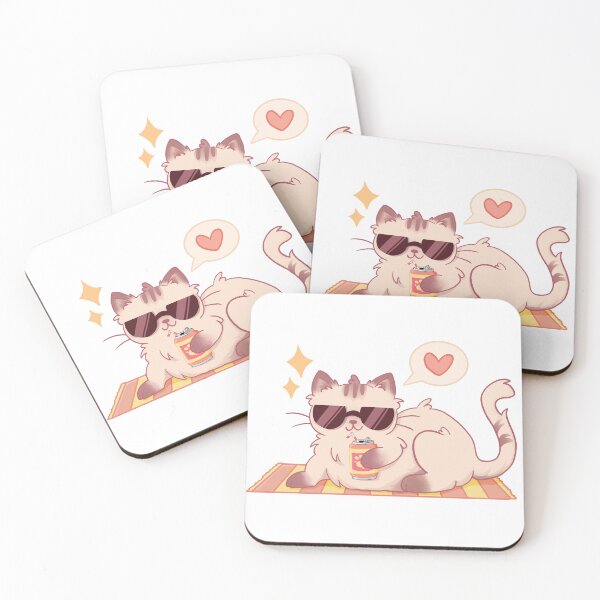 Item preview, Cat Summer Sunbathing designed and sold by Rojasole.