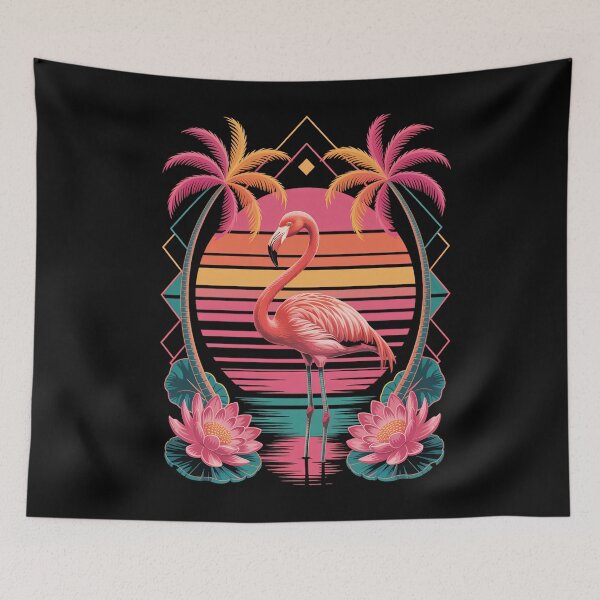Item preview, Pink Flamingo Beach Summer Vibes Palm Tree Tropical Summer designed and sold by papertaless.