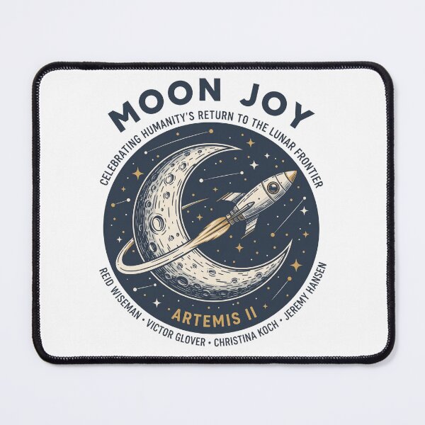 Aperçu de l'œuvre T-shirt Moon Joy Artemis II Mission lunaire créée et vendue par BingyBongoArt.