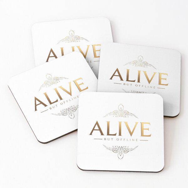 Item preview, Alive But Offline. Minimalist Luxury Typography Aesthetic Quote Design designed and sold by Aarvya Fashion Club ( A.F.C ).
