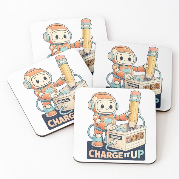 Item preview, Charge It Up Cute Robot Funny Design designed and sold by SoftSproutstu.