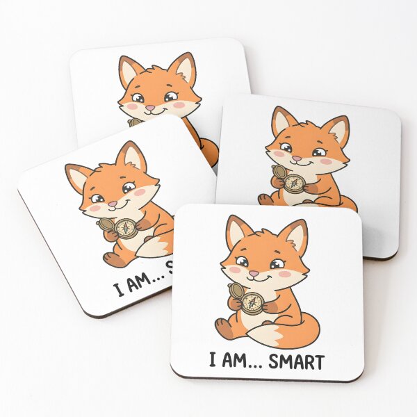 Item preview, Smart Fox I Am Smart Kids T-Shirt – Cute Cartoon Fox Design designed and sold by DIRTYSKETCHH.