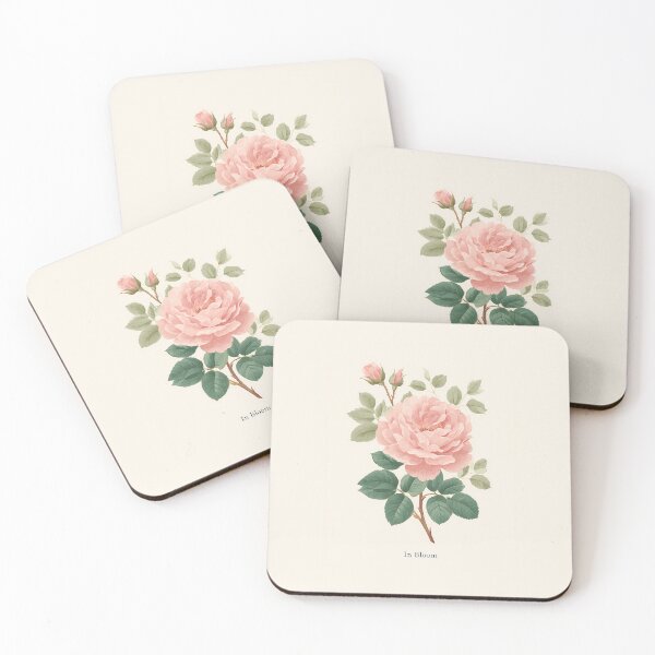 Item preview, Rose in Bloom – Elegant Floral Illustration with “In Bloom” Typography designed and sold by BobaBunny76.