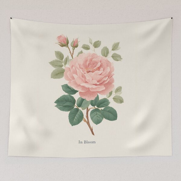 Item preview, Rose in Bloom – Elegant Floral Illustration with “In Bloom” Typography designed and sold by BobaBunny76.