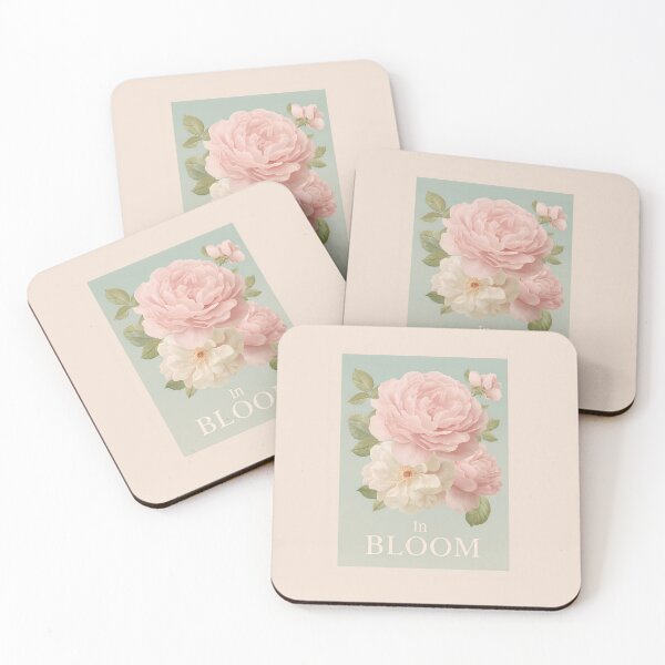 Item preview, Rose in Bloom – Elegant Floral Illustration with “In Bloom” Typography designed and sold by BobaBunny76.