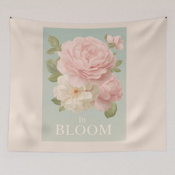 Item preview, Rose in Bloom – Elegant Floral Illustration with “In Bloom” Typography designed and sold by BobaBunny76.