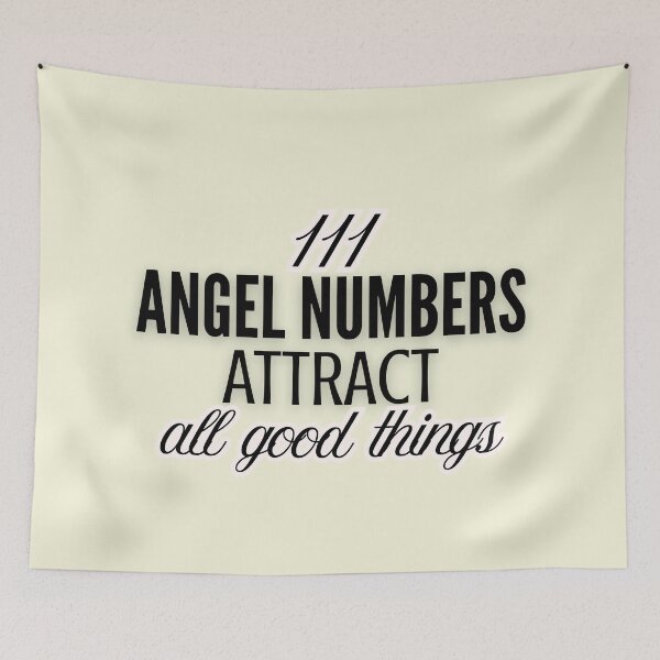 Item preview, 111 Angel Numbers – Attract All Good Things Spiritual Aesthetic Typography Design designed and sold by CosmicQuietLab.