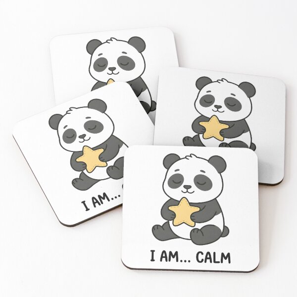 Item preview, Cute Panda I Am Calm Kids T-Shirt – Relaxing Cartoon Panda designed and sold by DIRTYSKETCHH.
