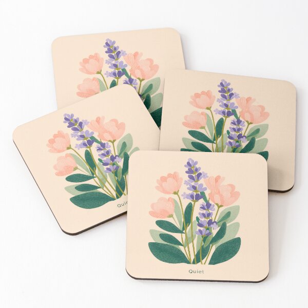 Item preview, Lavender Quiet – Minimal Lavender Floral Design with Calm Typography designed and sold by BobaBunny76.