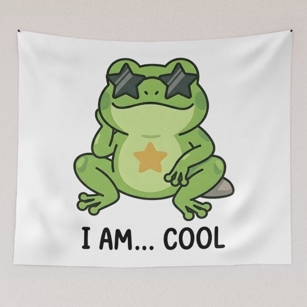 Item preview, Cool Frog I Am Cool Kids T-Shirt – Funny Cartoon Frog Design designed and sold by DIRTYSKETCHH.
