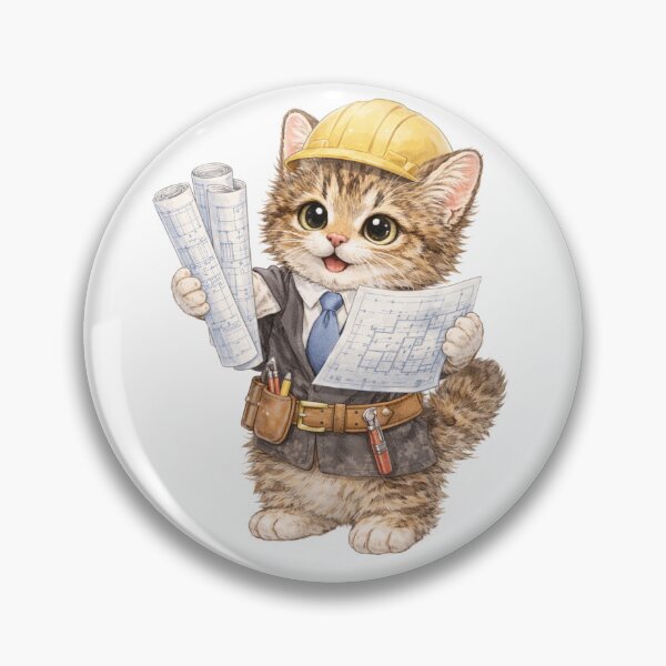 Item preview, architect cat designed and sold by PasoaPaso2025.