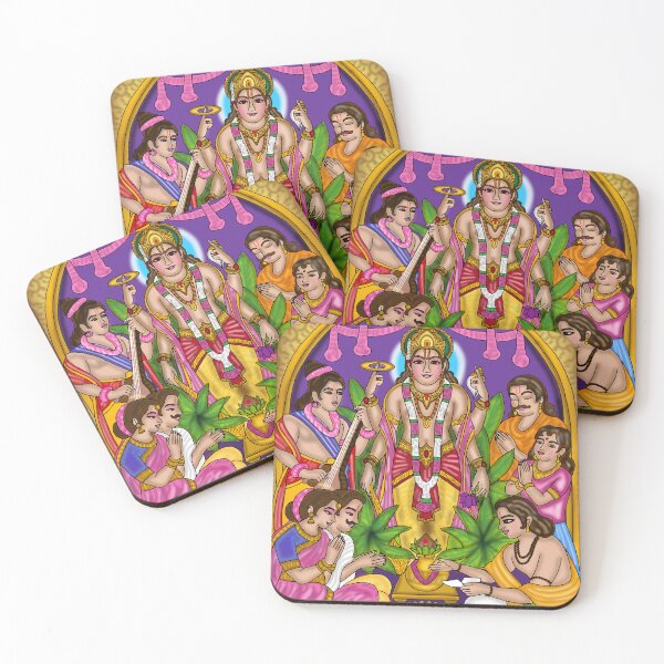 Item preview, Lord Satyanarayan Sacred Artwork – Vishnu Devotional Illustration designed and sold by Harshit_Digital_Arts.