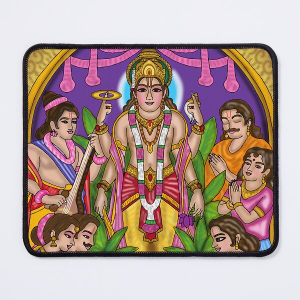 Artikelvorschau, Heilige Kunstwerke von Lord Satyanarayan – Andachtsillustrationen zu Vishnu entworfen und verkauft von Harshit_Digital_Arts.