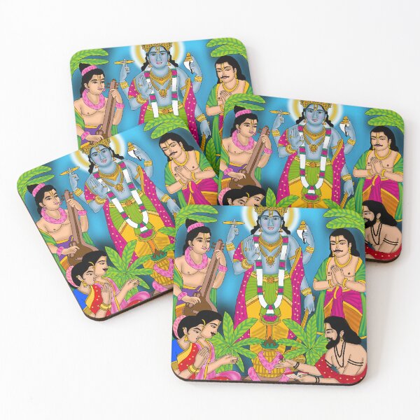 Item preview, Satyanarayan Bhagwan Illustration – Hindu Spiritual Blessing Art designed and sold by Harshit_Digital_Arts.