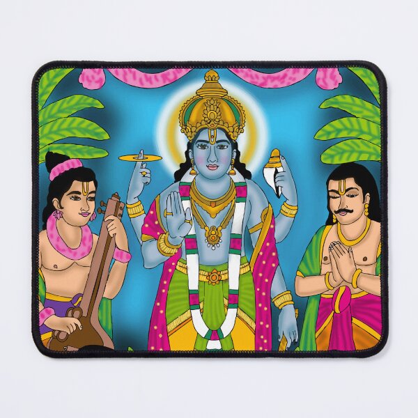 Item preview, Satyanarayan Bhagwan Illustration – Hindu Spiritual Blessing Art designed and sold by Harshit_Digital_Arts.