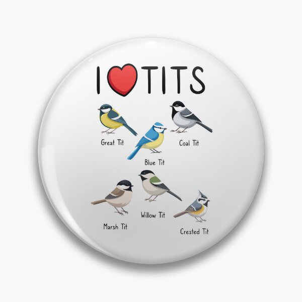 Item preview, I love tits bird illustration – Tit birds humour  designed and sold by messy-nessie.