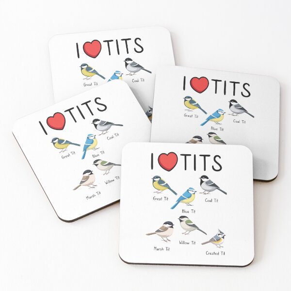 Item preview, I love tits bird illustration – Tit birds humour  designed and sold by messy-nessie.