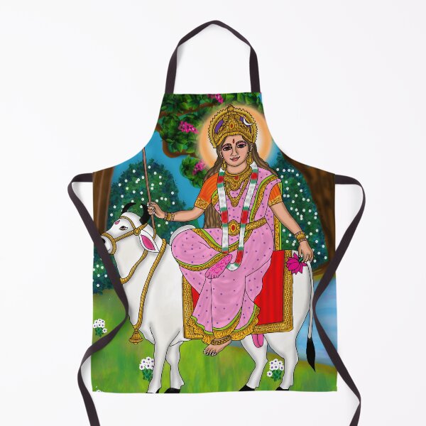 Item preview, Goddess Shailputri Artwork – Navdurga Divine First Form Illustration designed and sold by Harshit_Digital_Arts.