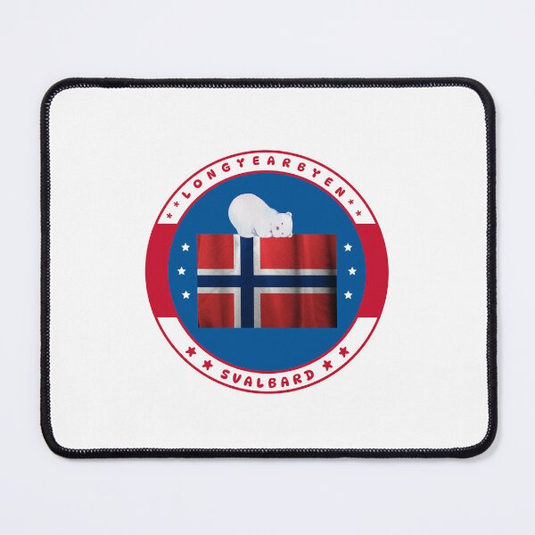 Item preview, Longyearbyen Svalbard Norway Flag Cute Polar Bear designed and sold by GraTEEtude.
