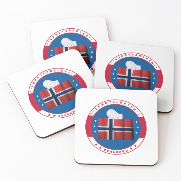 Item preview, Longyearbyen Svalbard Norway Flag Cute Polar Bear designed and sold by GraTEEtude.