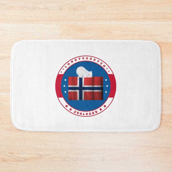 Item preview, Longyearbyen Svalbard Norway Flag Cute Polar Bear designed and sold by GraTEEtude.
