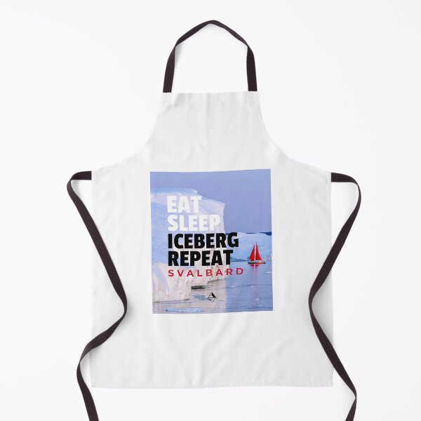 Item preview, Eat Sleep Iceberg Repeat Svalbard Red Sail Boat Icebergs designed and sold by GraTEEtude.
