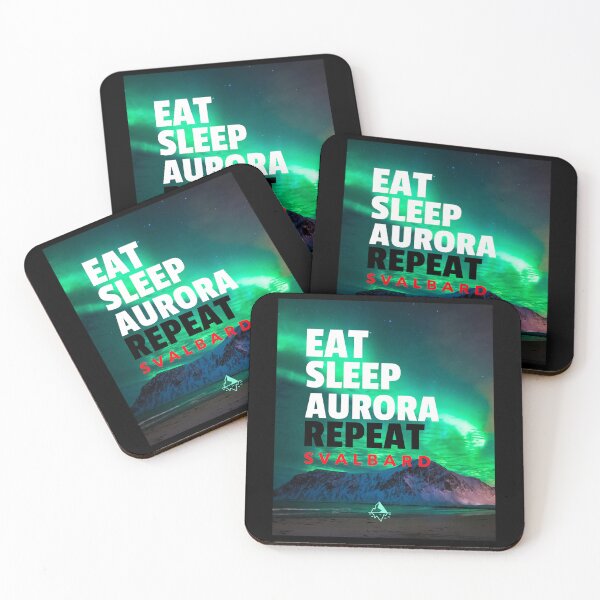 Item preview, Eat Sleep Aurora Repeat Svalbard Northern Light designed and sold by GraTEEtude.