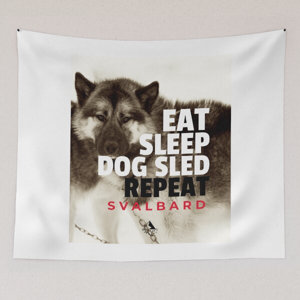 Item preview, Eat Sleep Dog Sled Repeat Svalbard Sled Dogs designed and sold by GraTEEtude.