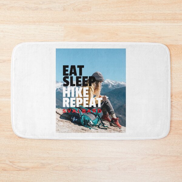 Item preview, Eat Sleep Hike Repeat Svalbard Female Hiker designed and sold by GraTEEtude.