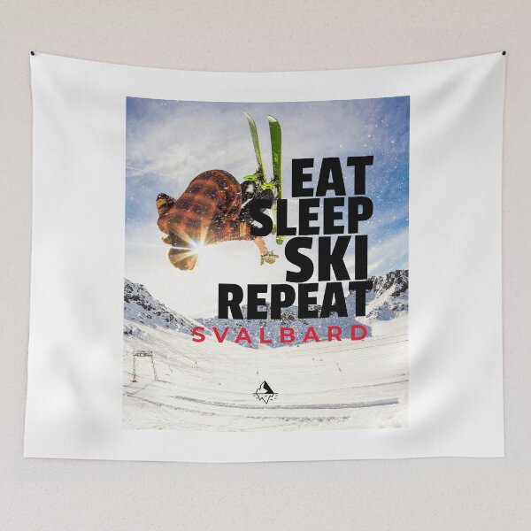 Item preview, Eat Sleep Ski Repeat Svalbard Arctic Adventures designed and sold by GraTEEtude.