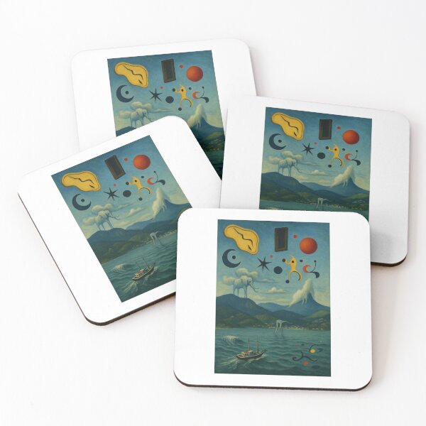 Item preview, Surrealist Dialogue: The Ocean of Dreams (Dalí & Miró Style) designed and sold by dropstudiomg.