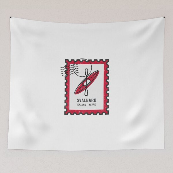 Item preview, Svalbard Norway Kajakk - Kayak Postal Stamp designed and sold by GraTEEtude.