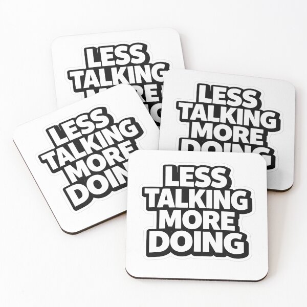 Item preview, Less Talking More Doing Motivational Sticker  designed and sold by Ashutoshwarade.
