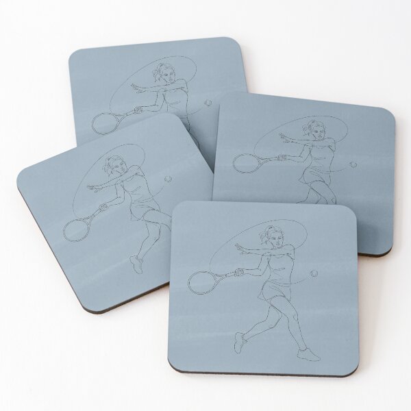 Item preview, Minimalist Female Tennis Player Backhand Swin designed and sold by ryanguas.