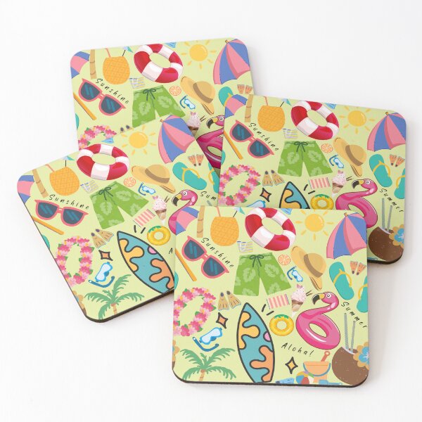 Item preview, Surf Flamingo Pool Float Island Vibes Pattern Design designed and sold by NadDot.