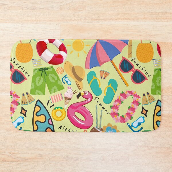 Item preview, Surf Flamingo Pool Float Island Vibes Pattern Design designed and sold by NadDot.