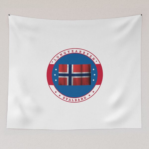 Item preview, Longyearbyen Svalbard Norway Flag Norge designed and sold by GraTEEtude.