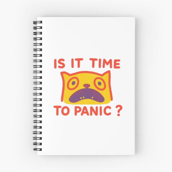 Item preview, Is It Time To Panic? — Funny Anxiety Cat Illustration designed and sold by Colorful-Garden.