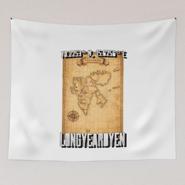 Item preview, Vintage Map Of Longyearbyen Svalbard Norway designed and sold by GraTEEtude.