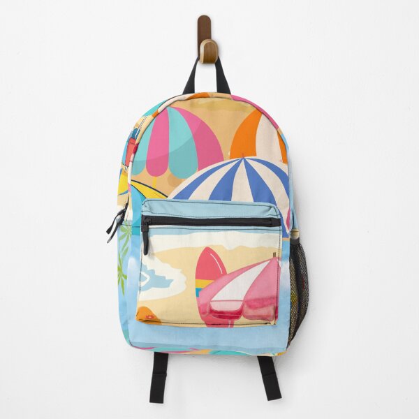 Item preview, Colorful Tropical Beach Umbrellas – Summer Vibes Ocean Paradise Illustration designed and sold by Day-dreamin26.