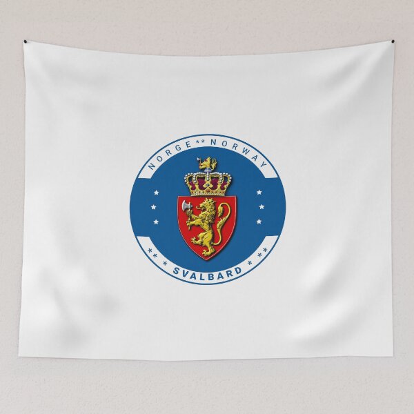 Item preview, Svalbard Norway Coat Of Arms Norge Crown Prancing Lion designed and sold by GraTEEtude.