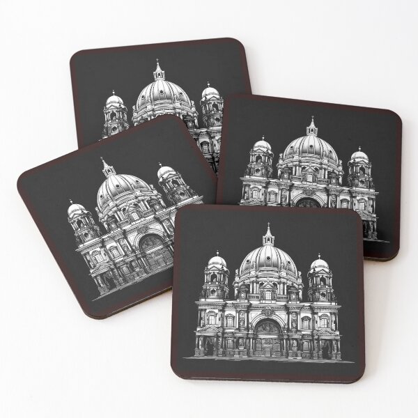 Item preview, Grand Cathedral Black and White Architectural Illustration designed and sold by inkoutninja.