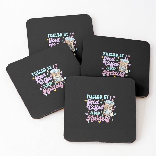 Item preview, Fueled by Iced Coffee and Anxiety Funny Coffee Lover designed and sold by EzraIBlankenshi.