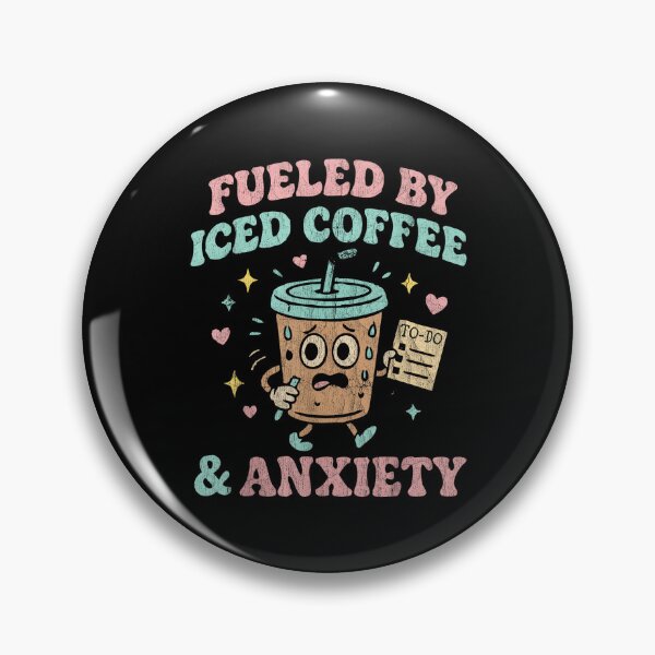 Item preview, Fueled By Iced Coffee And Anxiety Funny Coffee & Anxiety designed and sold by EzraIBlankenshi.