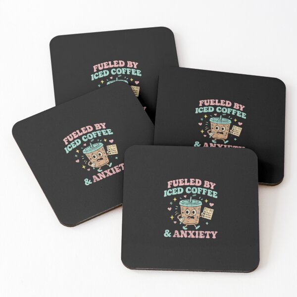Item preview, Fueled By Iced Coffee And Anxiety Funny Coffee & Anxiety designed and sold by EzraIBlankenshi.