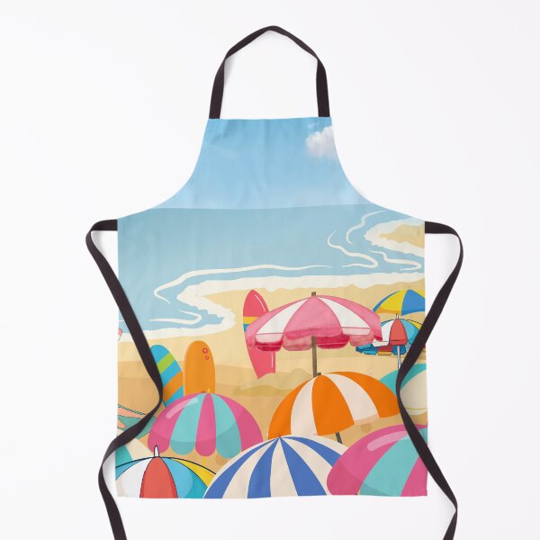 Item preview, Colorful Tropical Beach Umbrellas – Summer Vibes Ocean Paradise Illustration designed and sold by Day-dreamin26.
